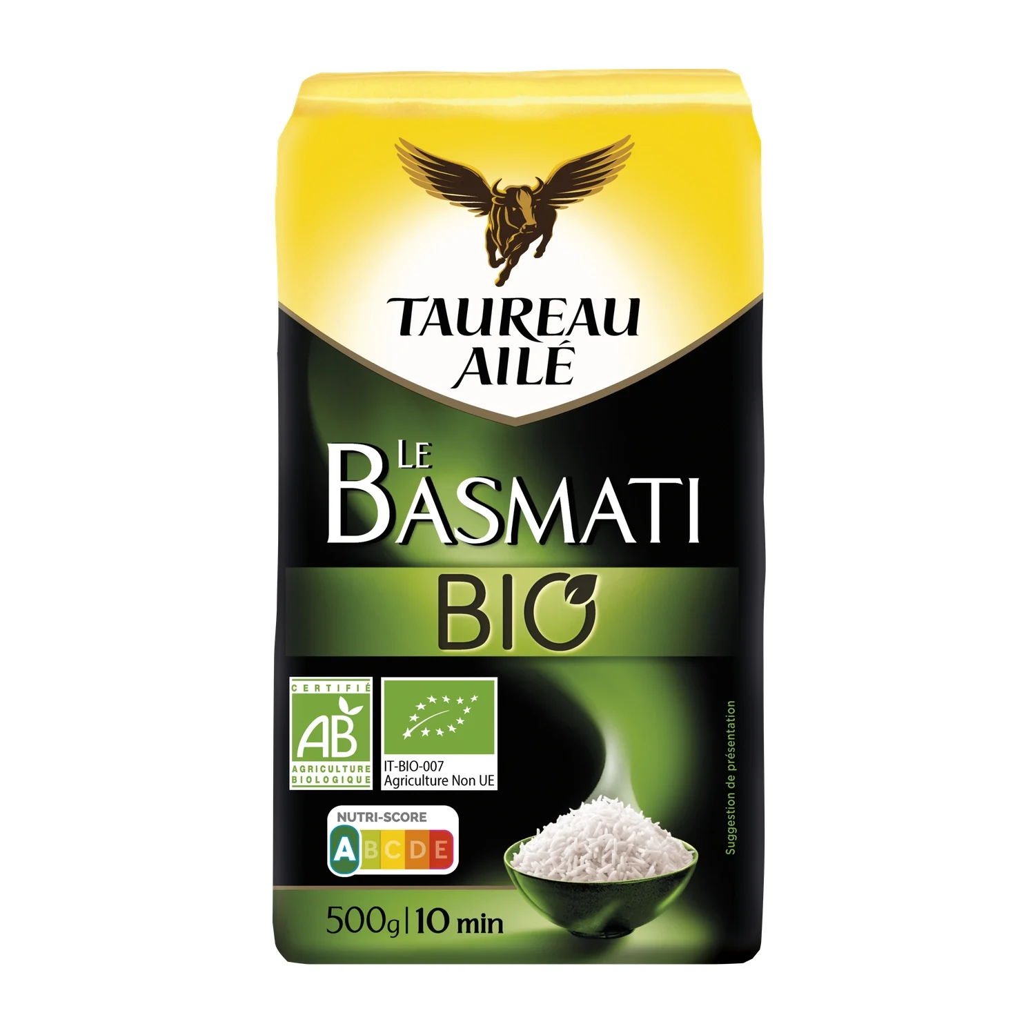 500g Organic Basmati Rice T Wing - TAUREAU AILÉ