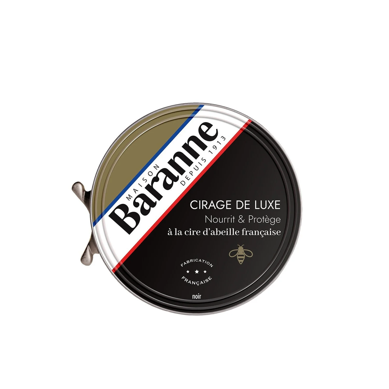 Luxury Black Shoe Polish Nourishes And Protects With French Beeswax 75ml - Baranne
