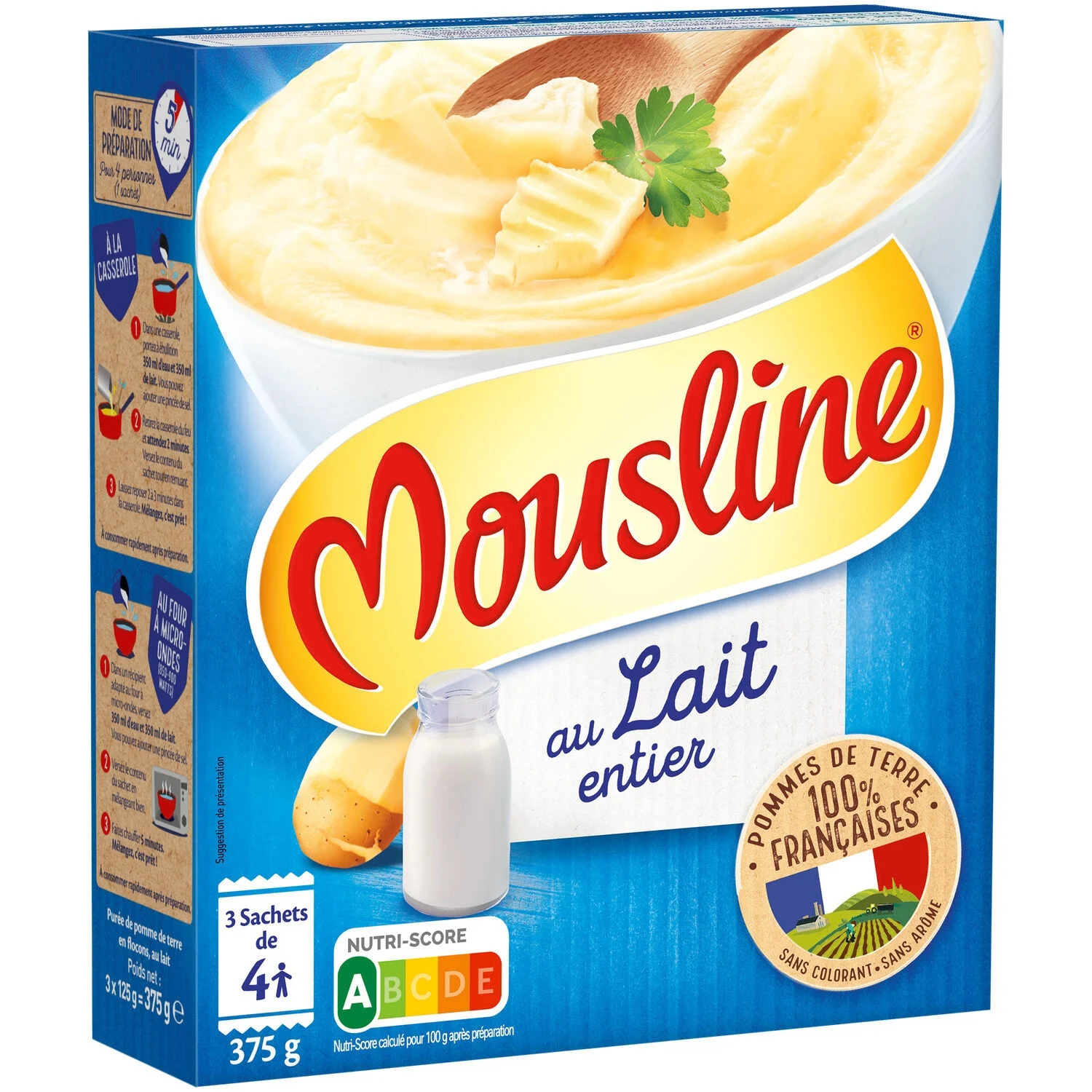 Mousline Puree with Whole Milk, 3X125g - MAGGI
