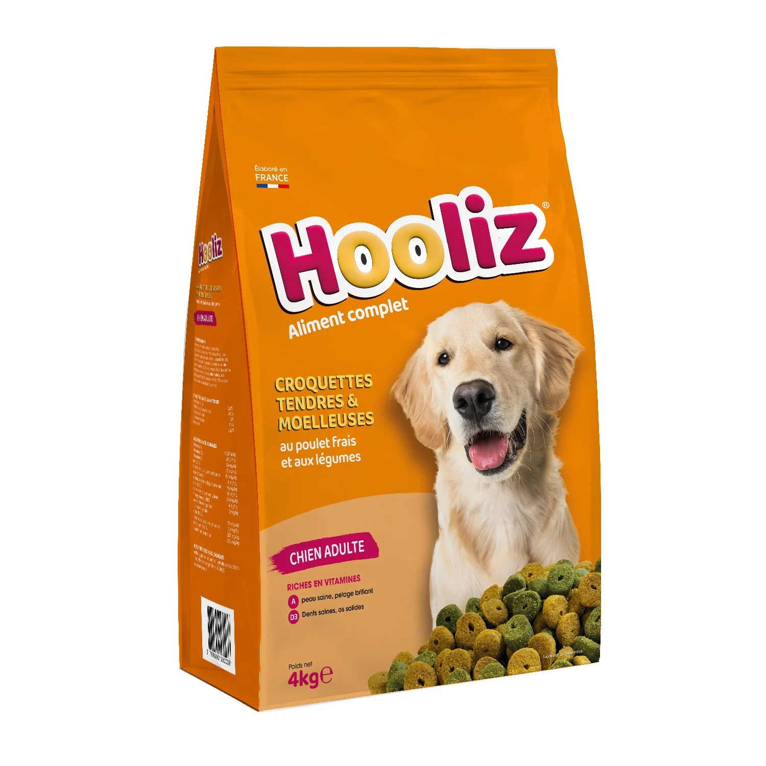 Soft Adult Dog Food With Chicken and Vegetables 4kg - HOOLIZ