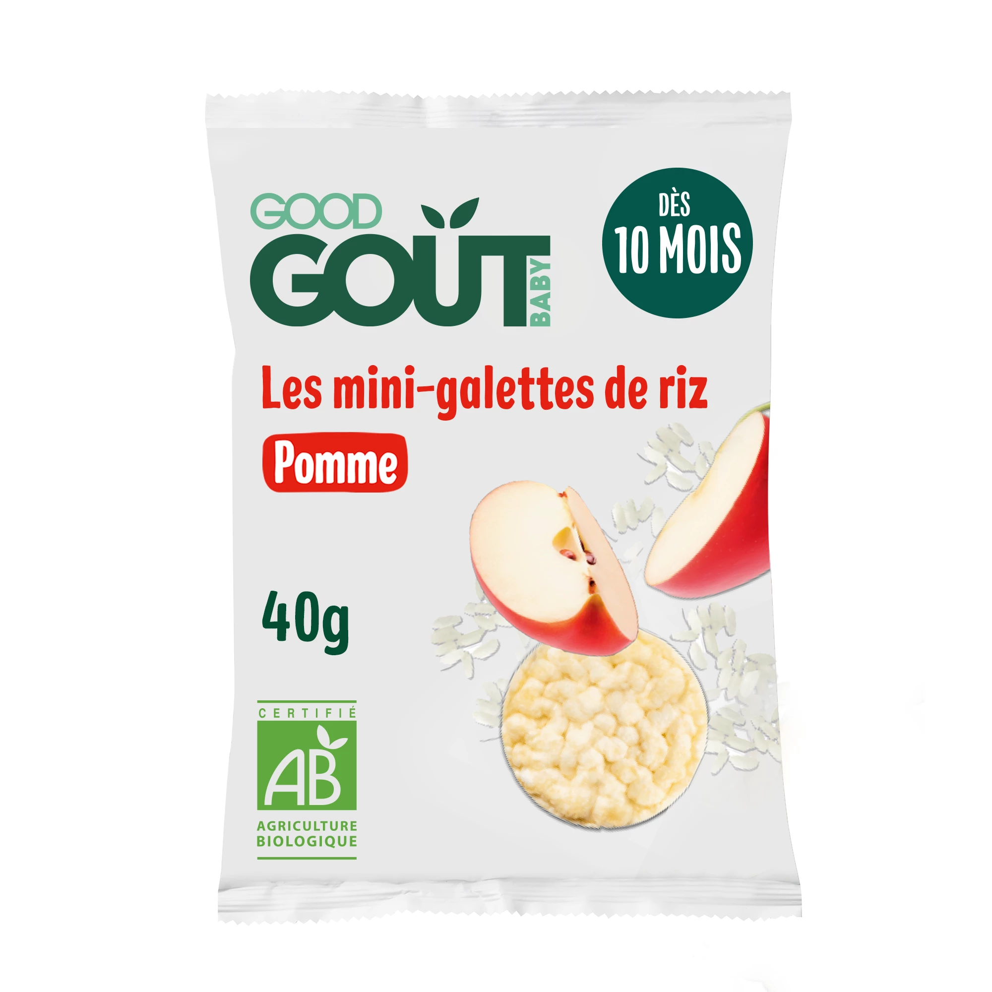 Mini Apple Rice Cakes 40g - GOOD GOUT