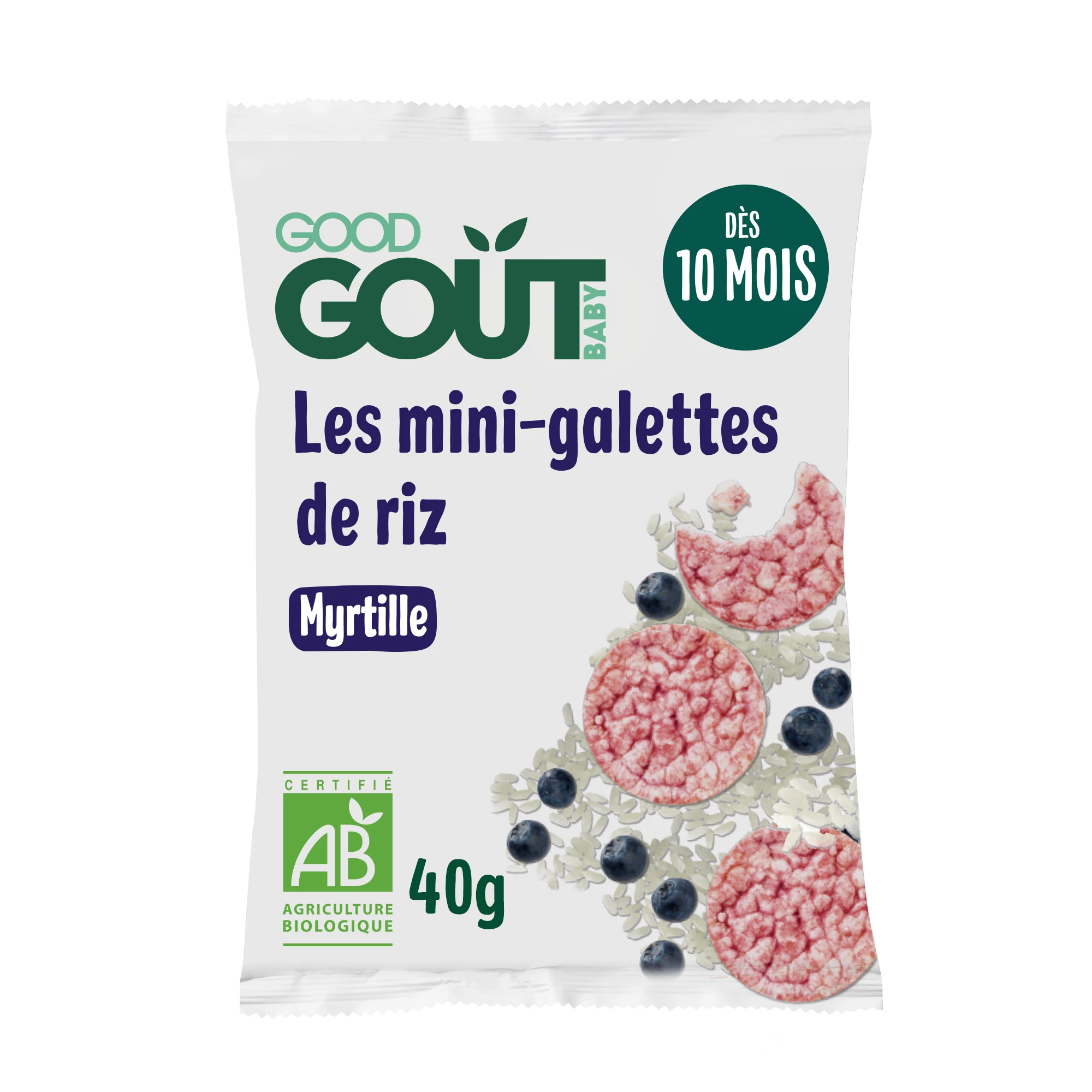 Mini Blueberry Rice Cakes 40g - GOOD GOUT