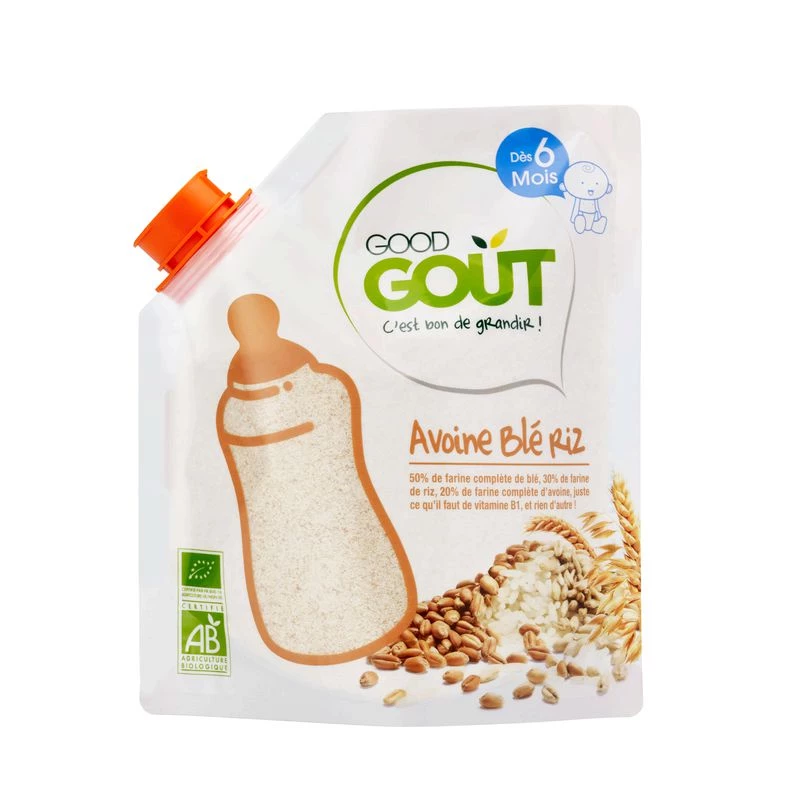 Céréales Avoine/blé/riz Bio dès 6 mois - GOOD GOUT