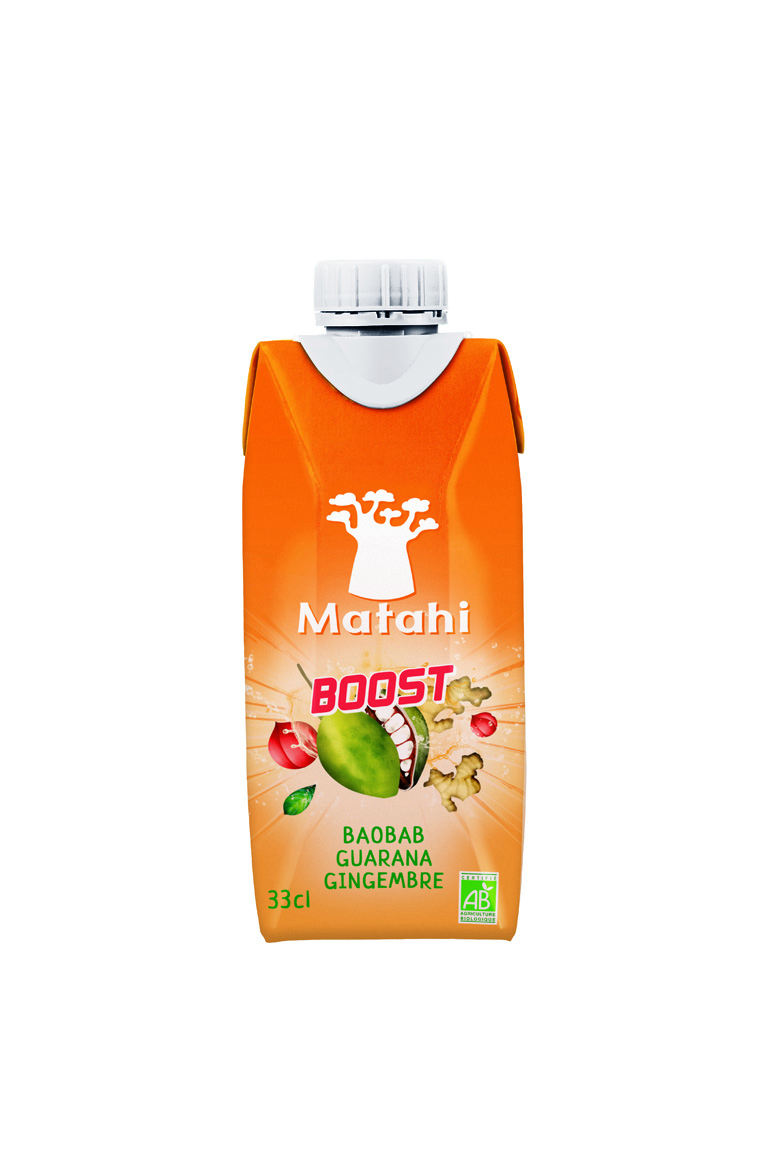 Bio Drink Mahati Boost Baobab Guaranà Zenzero 18x33cl - MATAHI