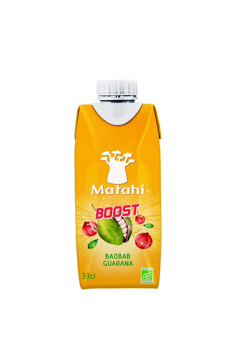 Boisson Bio Boost Baobab Guarana 18x33 Cl - - MATAHI