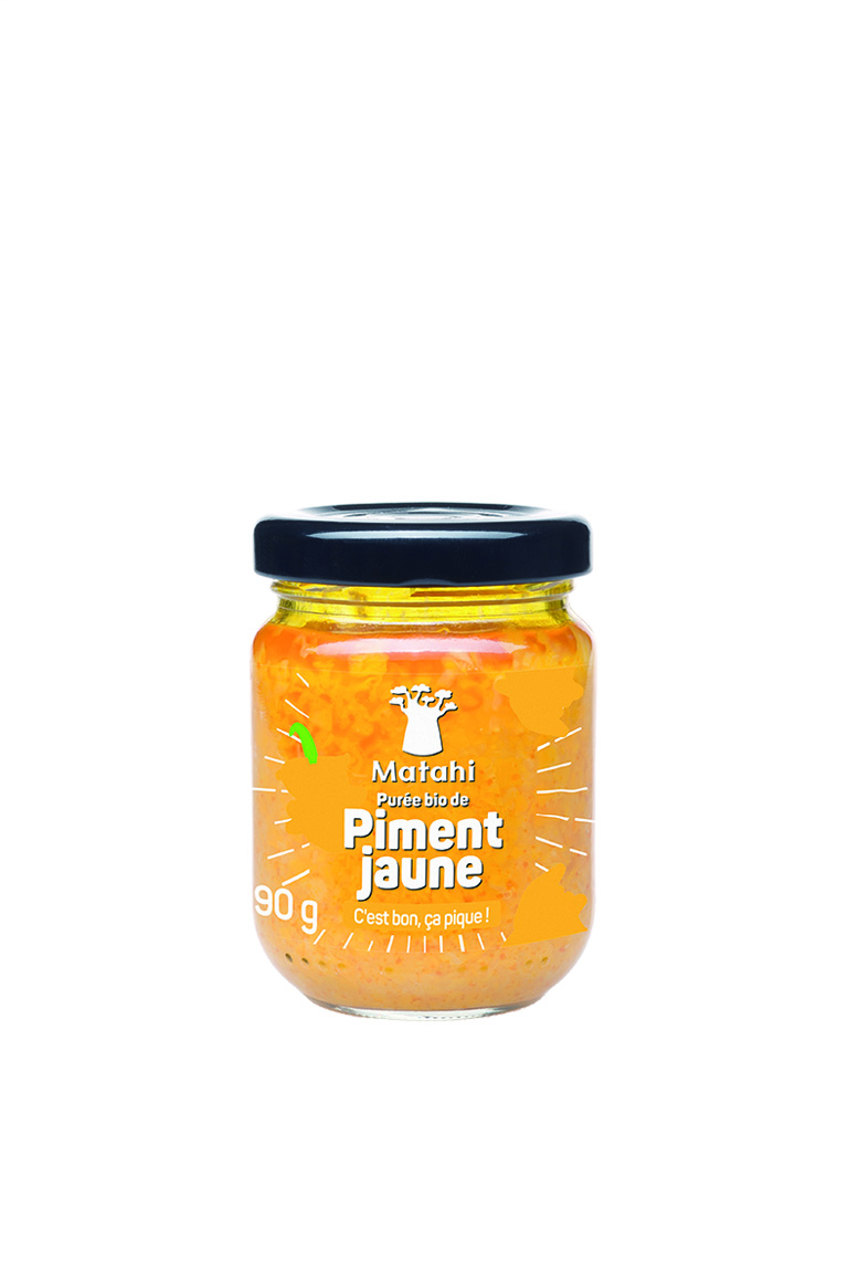 Organic yellow pepper puree (12x90 g) - Matahi
