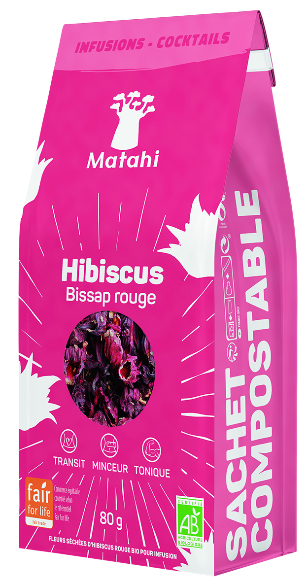 Fleurs D'hibiscus Rouge Bio (6 X 80 G) - Matahi