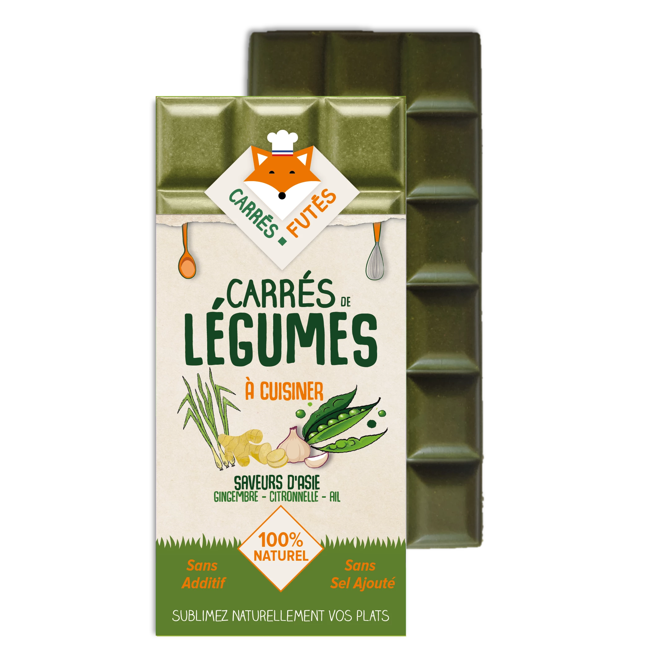 Carrée de Légumes à Cuisiner  Saveurs d'Asie, 60g - CARRES FUTES