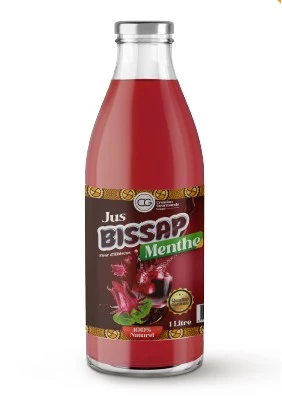 Hibiskusblütensaft (Bissap) Minze 1 Liter - Seneafood