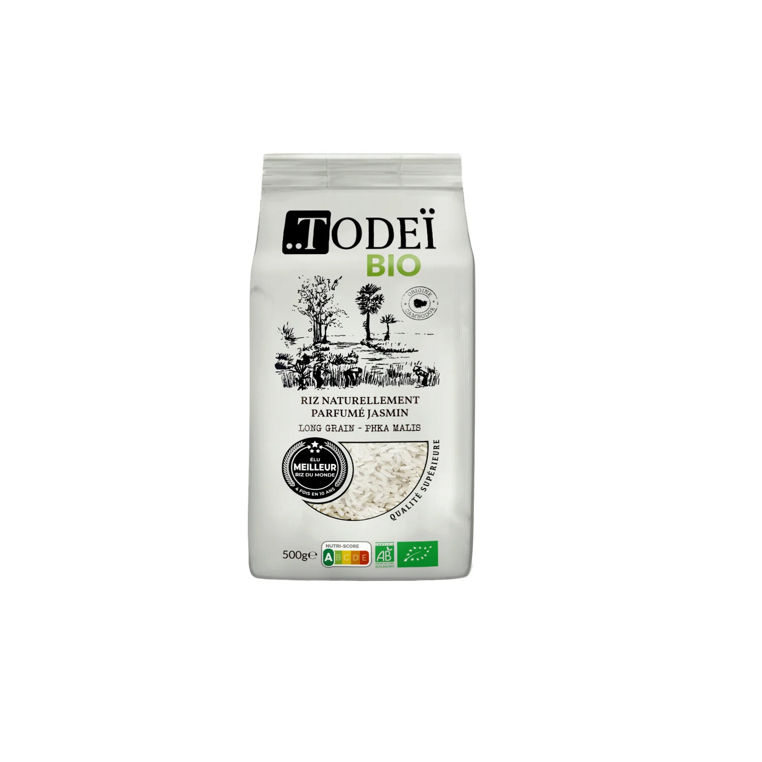 Organic Jasmine Flavored Long Rice 500g - Todei