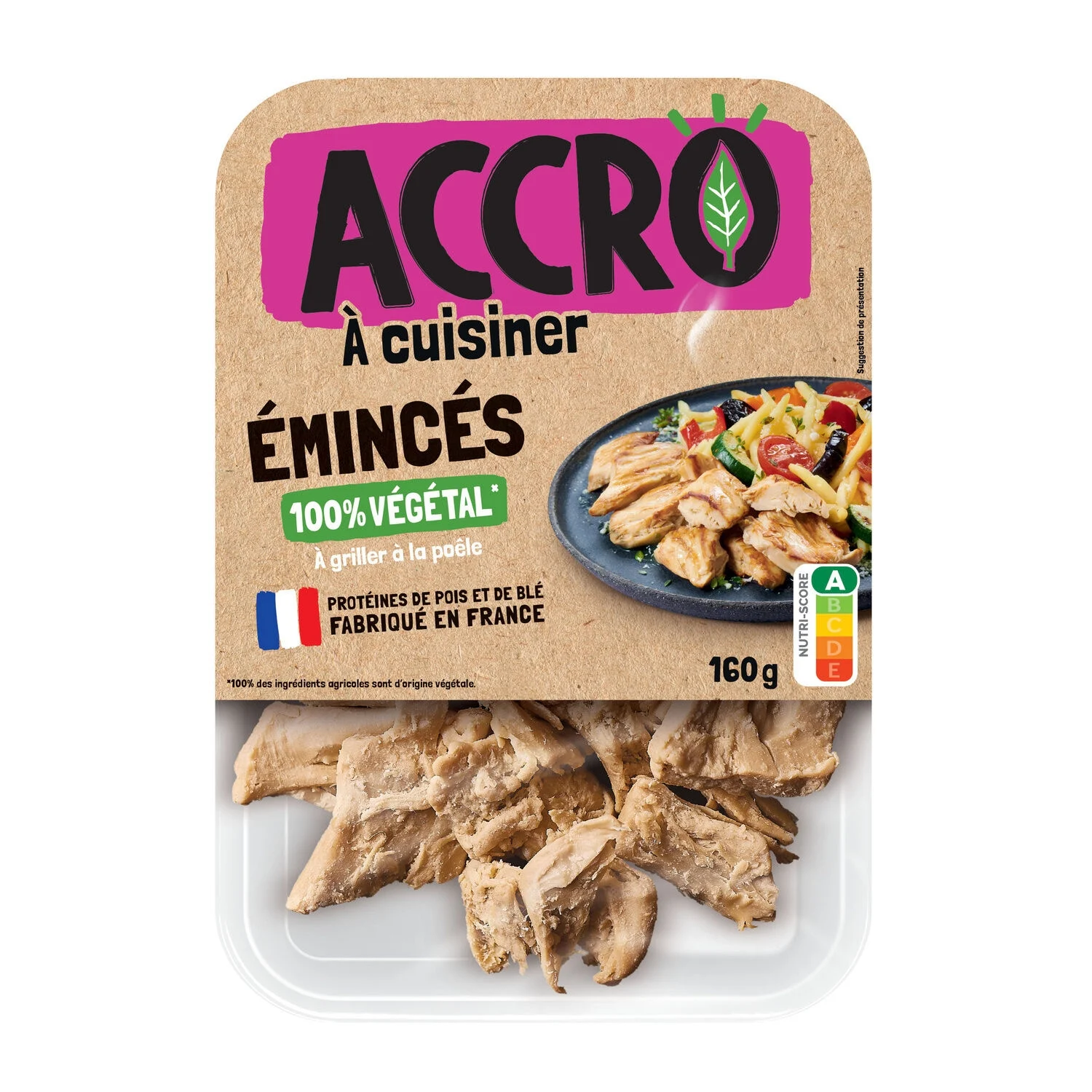 Emincés 100% Végétal Frais 160g - Accro