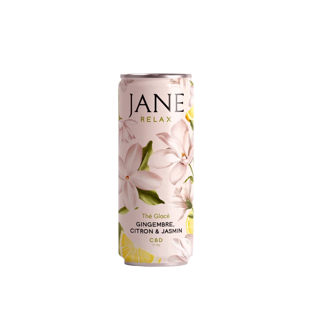 Trà Xanh Ngâm Cbd Gừng. chanh và hoa nhài -25cl - Jane