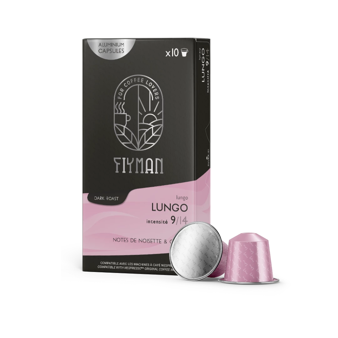 Café Lungo X10 Capsule Alluminio 55g compatibili Nespresso