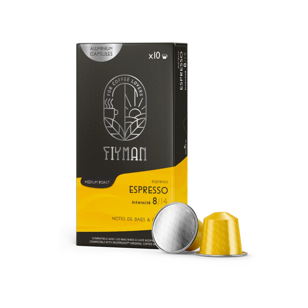 Café Espresso X10 Capsules Aluminium 55g compatibele Nespresso