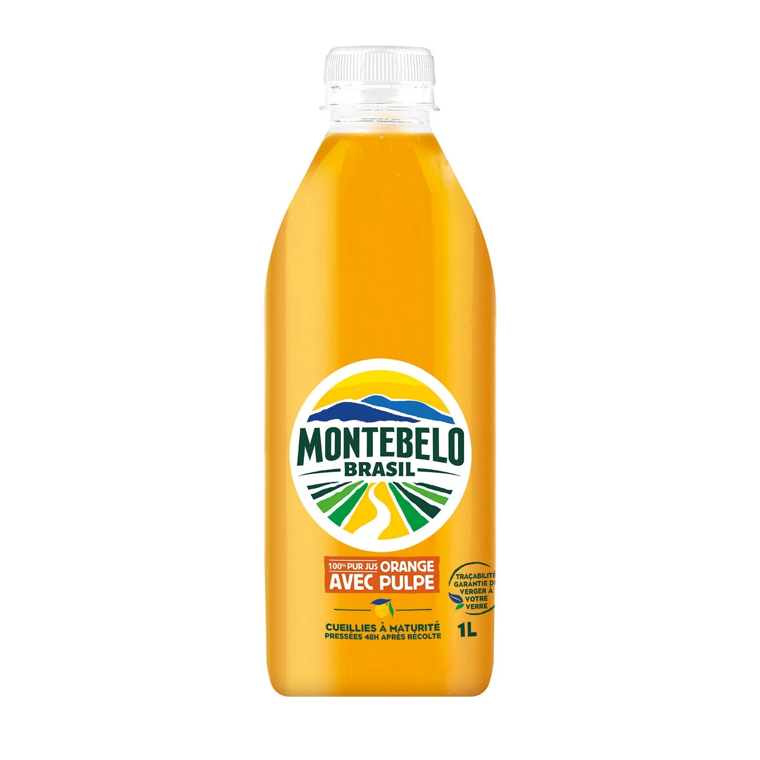 Pure orange juice with pulp 1l - Montebelo