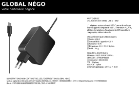 Kap-chargeur Pc 65w Univ Usb C