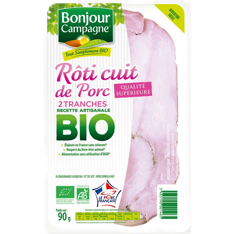Roti Porc Filet Cuit 90gx2 Bio