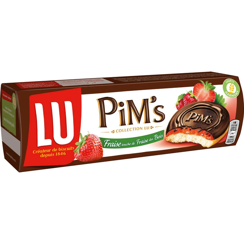 Biscuits Pim's fraise 150g - LU