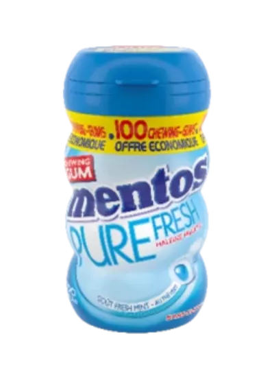 Chewing gum pure fresh goût fresh mint sans sucres x100 - MENTOS