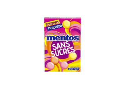 Doces frescos sem açúcar com sabor de frutas; x45 - MENTOS