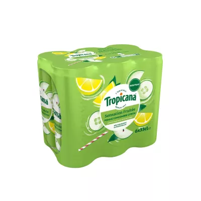 Sensación de manzana afrutada bebida pepino limón 6x33cl - TROPICANA