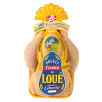 Poulet Fermier Jaune, 1kg - LES FERMIERS DE LOUÉ