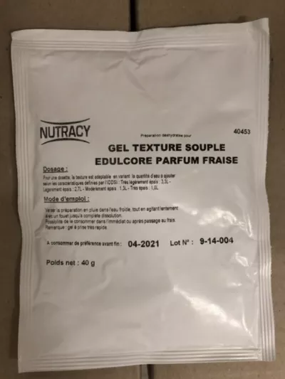 Agua Gelificada Azucarada De Fresa En Bolsa 40 G - Nutracy