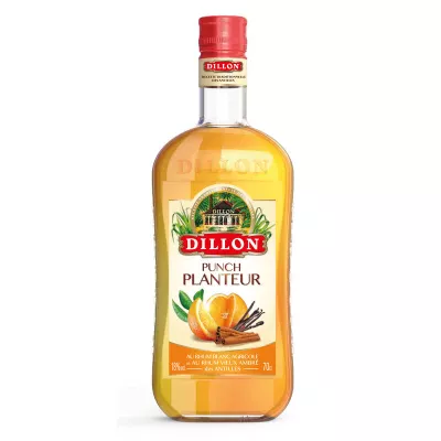 Punch Planteur au Rhum Vieux Ambré et Rhum Blanc Agricole, 18°, bouteille de 70cl - DILLON