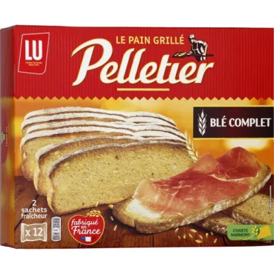 Whole wheat toast 500g - PELLETIER