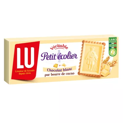 Biscuits pur beurre de cacao nappés au chocolat blanc 150g - PETIT ECOLIER - LU