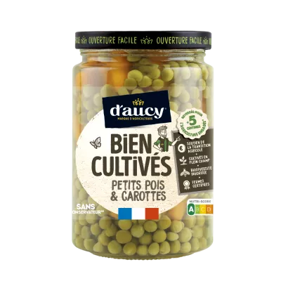 Petits Pois Carottes Bien cultivés; 42;5 cl -  D'AUCY