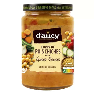 Curry De Pois Chiches Aux épices Douces 380g - D'aucy