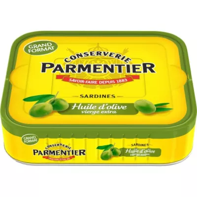 السردين مع زيت الزيتون البكر الممتاز 232 جم - PARMENTIER