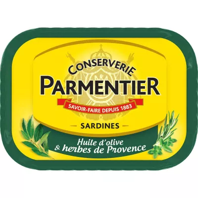 Sardines à l'huile d'olive et herbes de provence 135g - PARMENTIER
