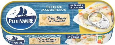 Filetto di sgombro del vino bianco, 175G - PETIT NAVIRE