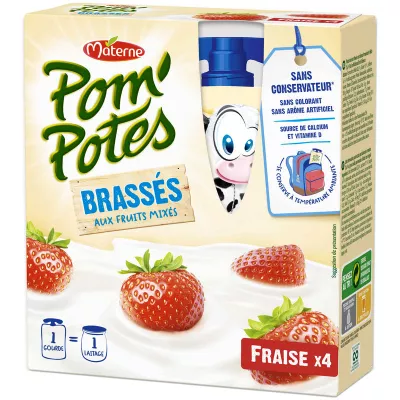 Zucche mantecate alla fragola 4x85g - POM' POTES