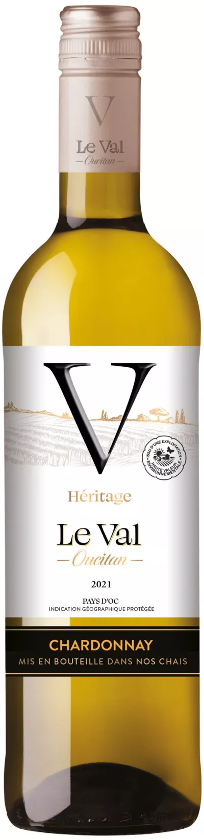 Vin Blanc Le Val Heritage,13%, 75cl - CHARDONNAY 2021