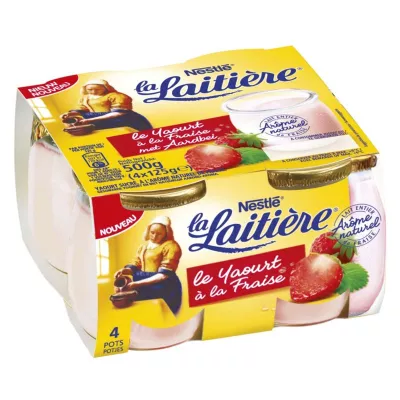 Yaourt à la fraise 4x125g - LA LAITIÈRE