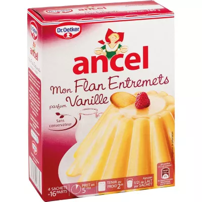 Préparation flan entremets saveur vanille 180g - ANCEL