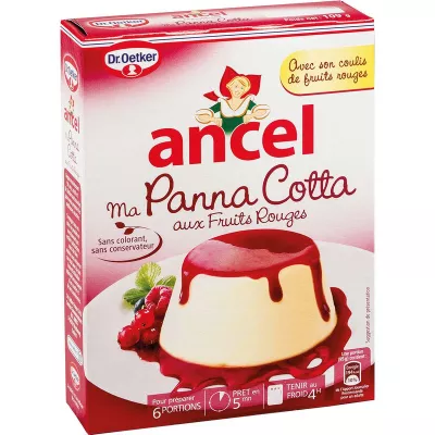 Préparation panna cotta aux fruits rouges 109g - ANCEL