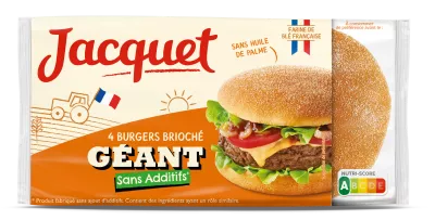 Géant Burger Brioché Sans Sucre Ajoutés X 4 320g - JACQUET