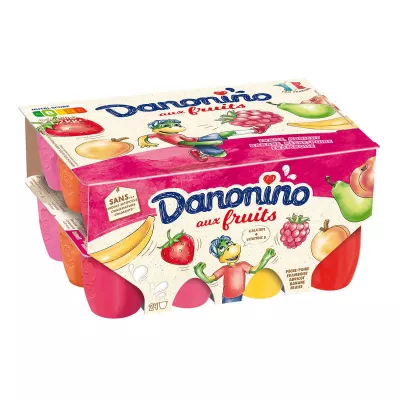 Kleine Zwitsers met fruit aardbeien Raspberry Abricot Peach/Pear X24 50G - Danone
