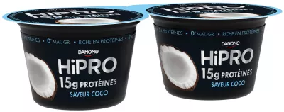 Yaourt coco protéiné 0% MG HIPRO 2x160g - DANONE