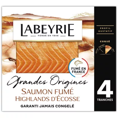 Salmón ahumado escocés 4tr 120g - LABEYRIE