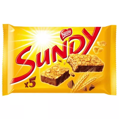 Barres chocolatées chocolat noir 5x36g - SUNDY