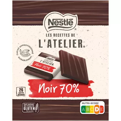 Cuadritos de Chocolate Negro 70% - LES RECETTES DE L’ATELIER NESTLÉ