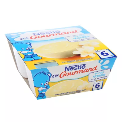 Dessert bébé saveur vanille dès 6 mois 4x100g - NESTLE