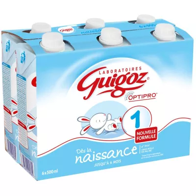Lait liquide 1er âge 6x500ml - GUIGOZ