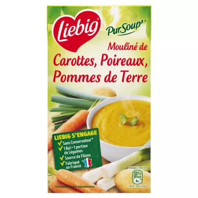 Soupe Moulinée de Carottes Poireaux Pommes de Terres, 1l -LIEBIG