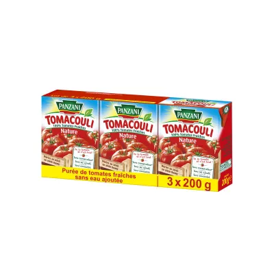 Purée De Tomates Tomacouli  3x200g - PANZANI